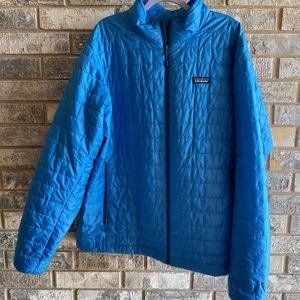 Patagonia, quilted, packable turquoise NANO PUFF jacket Men's XXL - EUC